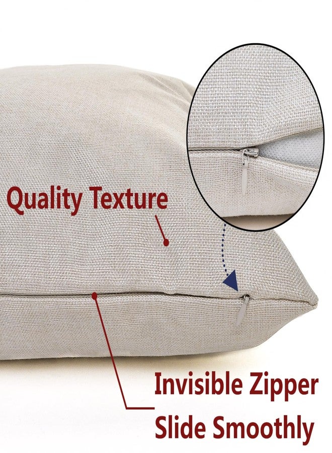 TopTie Sublimation Pocket Pillow Cases for Magazine Stuff Storage, 16 x 16 Inches Linen Blank Pillow Covers - Image 4